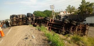 Ruta 9 Impactante vuelco de un camión