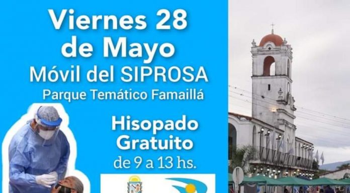 Famaillá | Realizarán hisopados masivos durante el viernes Famaillá | Realizarán hisopados masivos durante el viernes