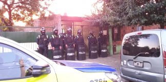 Allanamiento en calle Lucas Córdoba al 2.500