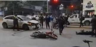 Esquina Norte | Violento choque entre una moto y un auto
