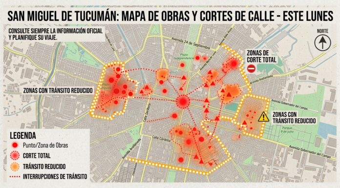 Mapa de obras en la ciudad | Cuáles son las calles cortadas este lunes