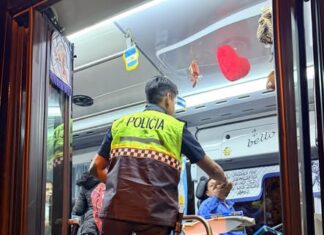 Se despliega fuerte operativo nocturno en colectivos en Los Ralos para prevenir robos