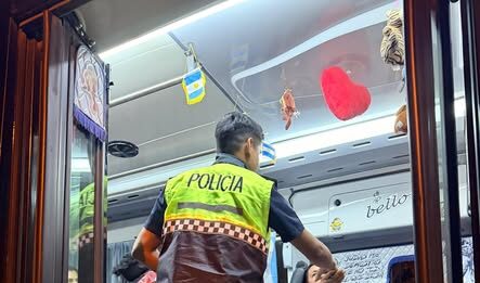 Se despliega fuerte operativo nocturno en colectivos en Los Ralos para prevenir robos