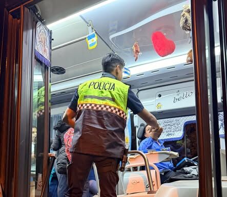 Se despliega fuerte operativo nocturno en colectivos en Los Ralos para prevenir robos